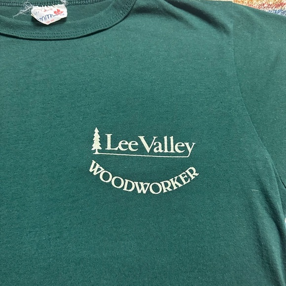 Vintage 1980s Lee Valley Woodworking Ringer T-shirt Large - Picture 4 of 4